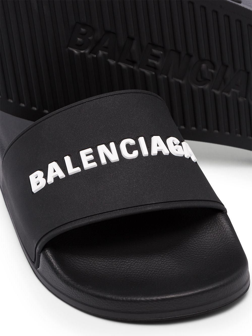 Balenciaga BALENCIAGA- Logo Pool Slides