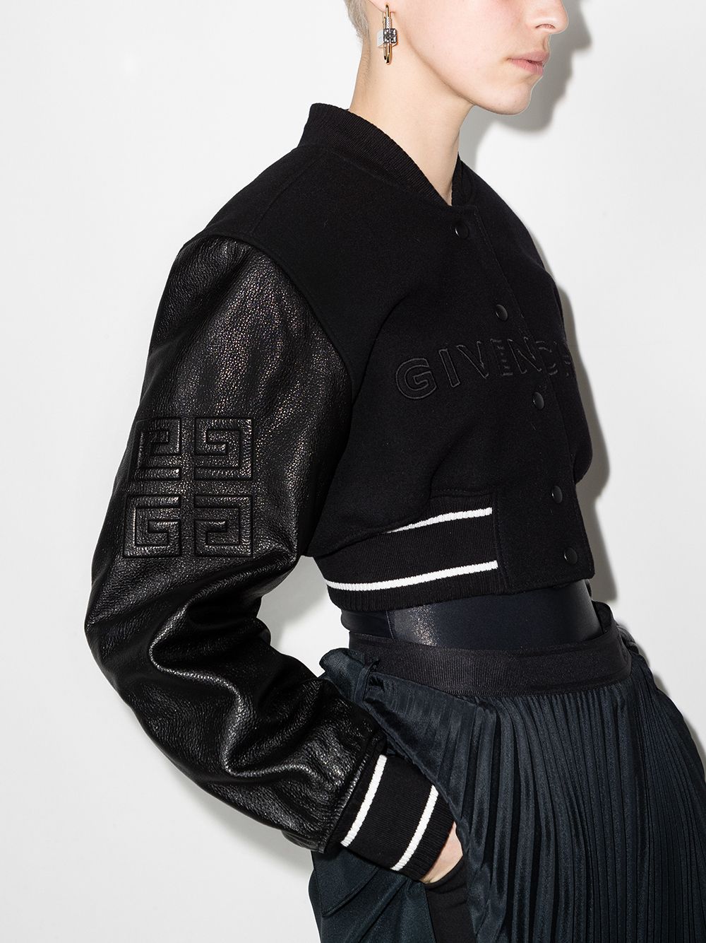 Givenchy GIVENCHY- Wool Adn Leather Bomber Jacket