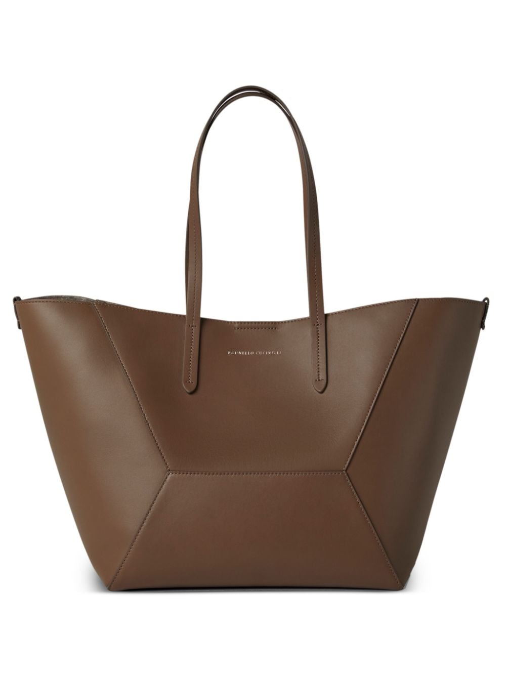 Brunello Cucinelli BRUNELLO CUCINELLI- Leather Shopping Bag