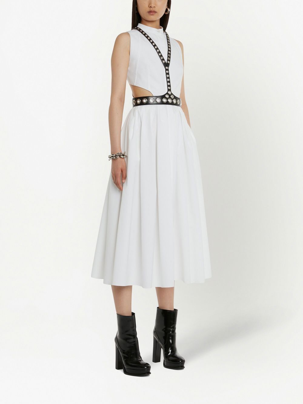 Alexander McQueen ALEXANDER MCQUEEN- Organic Cotton Midi Dress