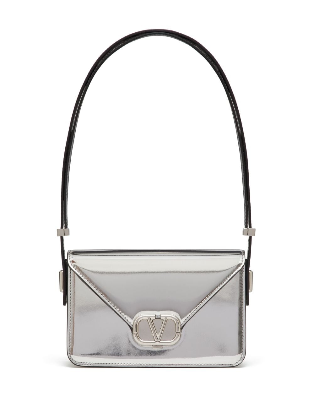 VALENTINO GARAVANI VALENTINO GARAVANI- Letter Bag Mirrored Leather Shoulder Bag