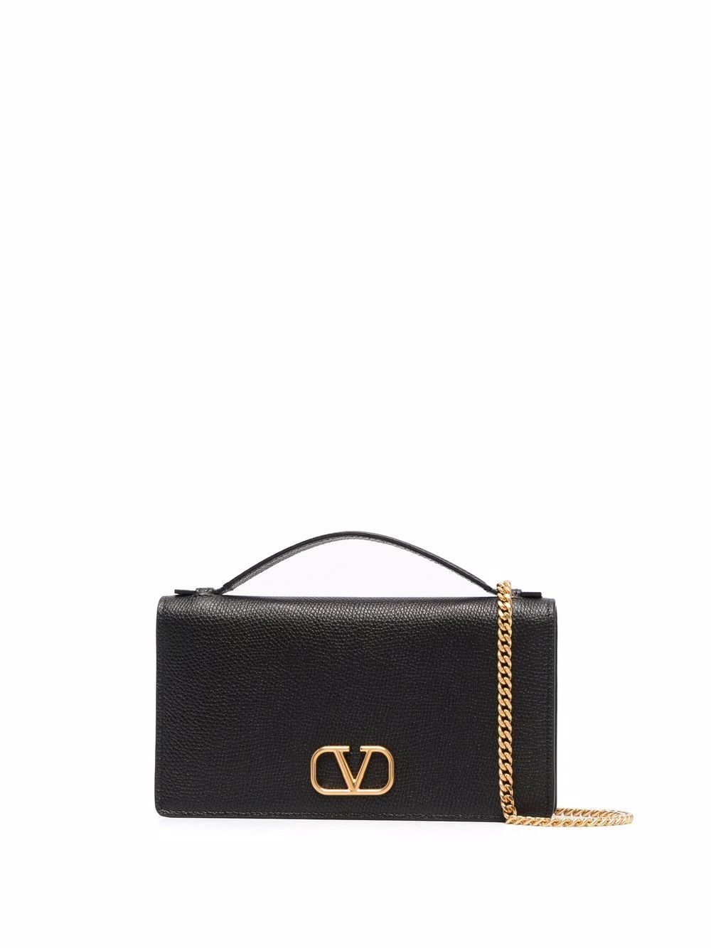 VALENTINO GARAVANI VALENTINO GARAVANI- Vlogo Signature Leather Wallet On Chain