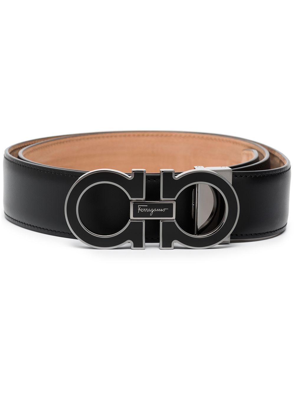 Ferragamo FERRAGAMO- Gancini Adjustable Leather Belt