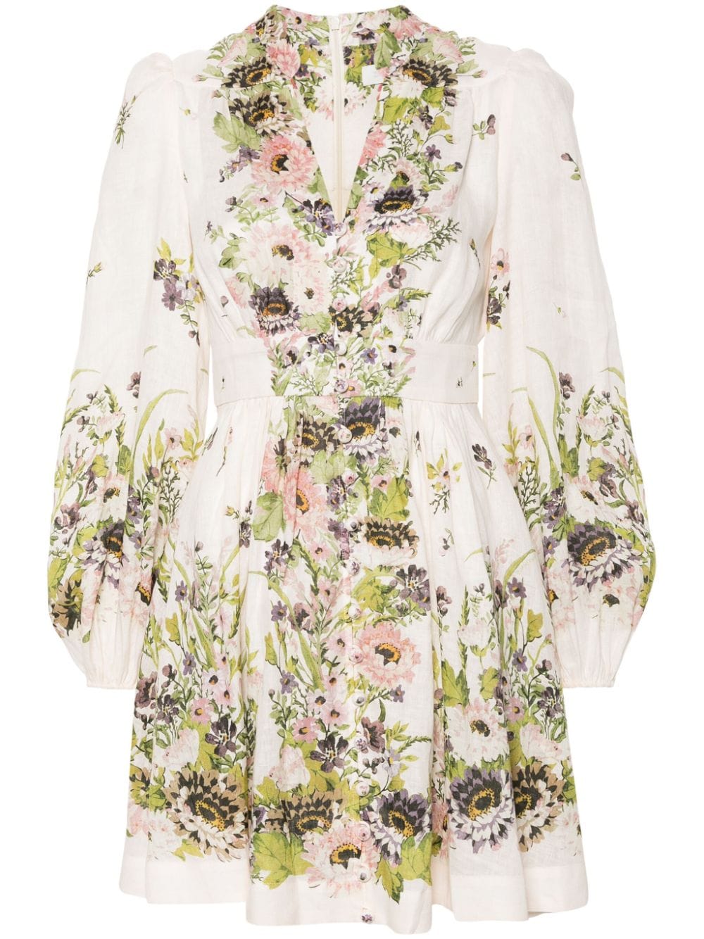 Zimmermann ZIMMERMANN- Floral Print Linen Mini Dress