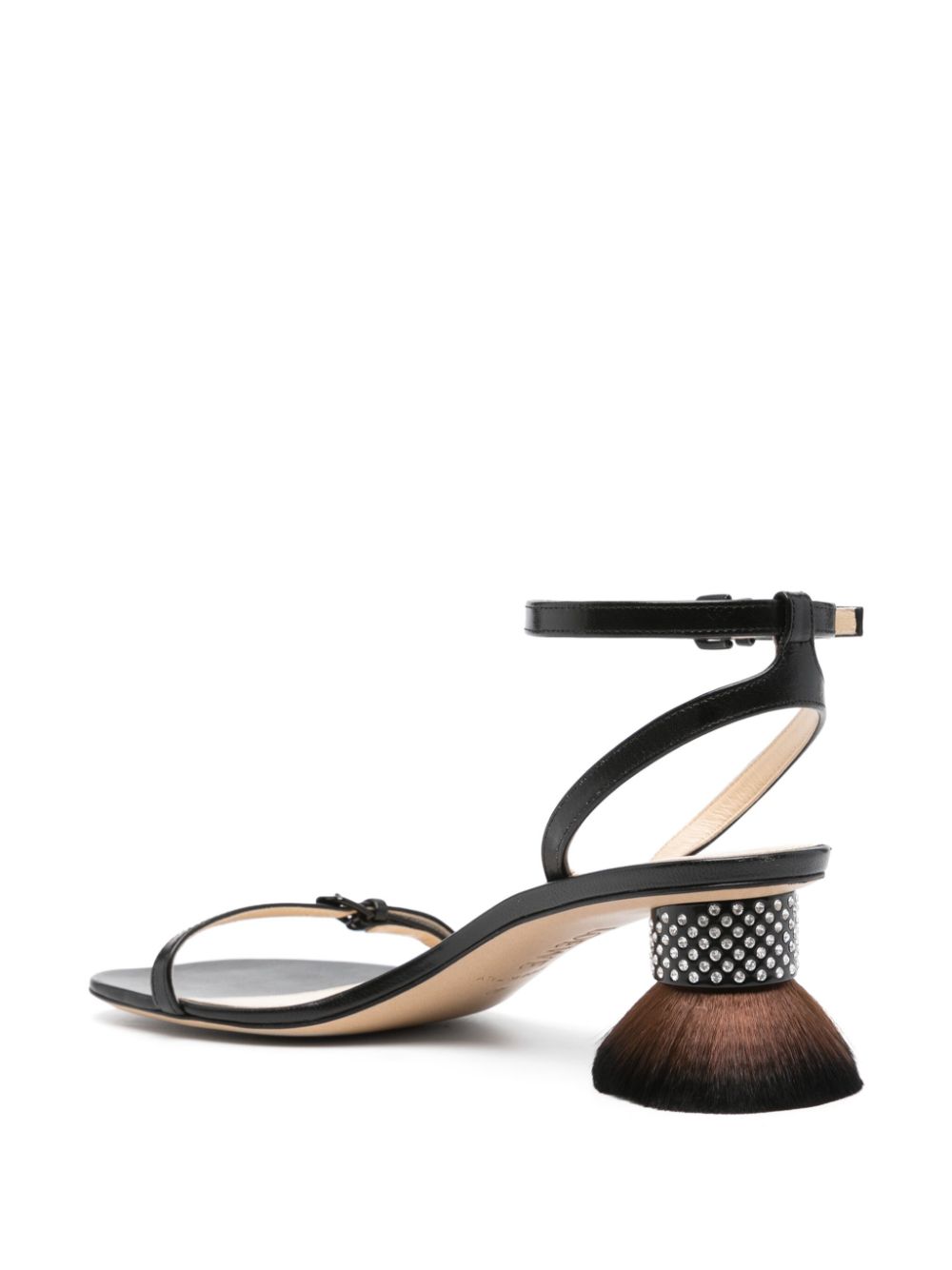 Loewe LOEWE- Petal Brush Leather Heel Sandals