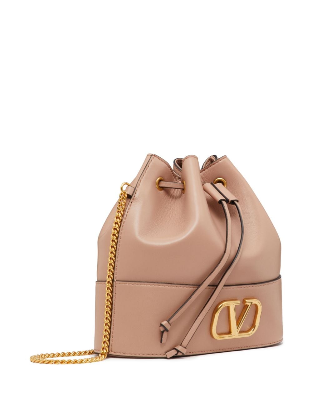 VALENTINO GARAVANI VALENTINO GARAVANI- Vlogo Signature Mini Leather Bucket Bag