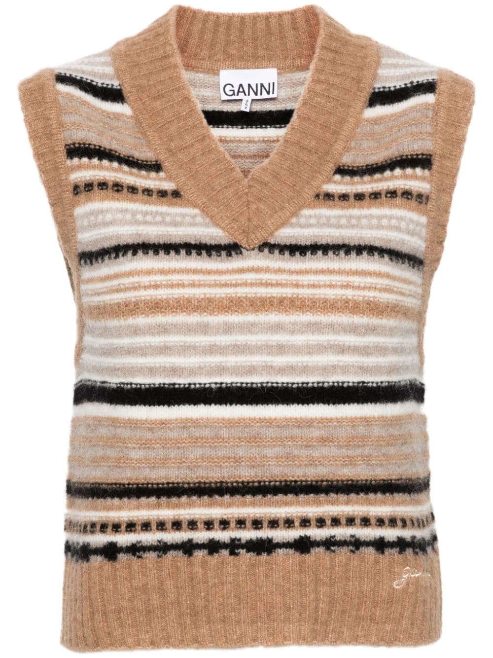 Ganni GANNI- Wool Striped Vest
