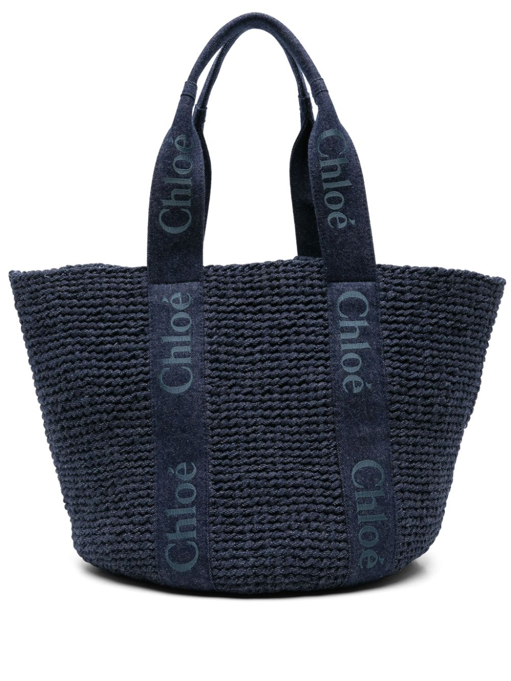 Chloé CHLOÉ- Woody Large Denim Tote