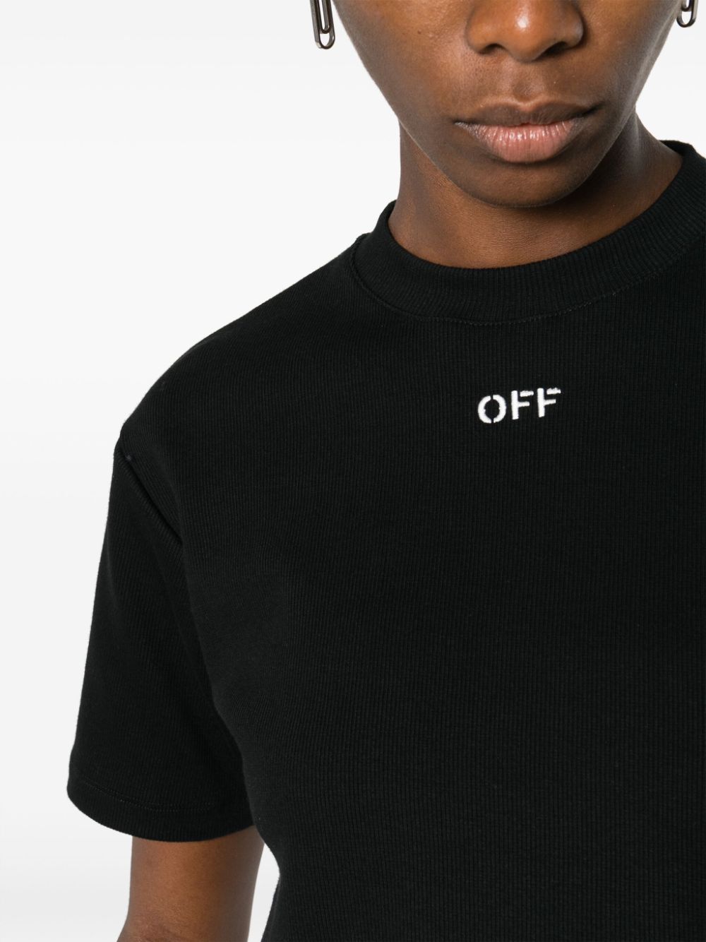 OFF-WHITE OFF-WHITE- Logo Cotton Cropped T-shirt