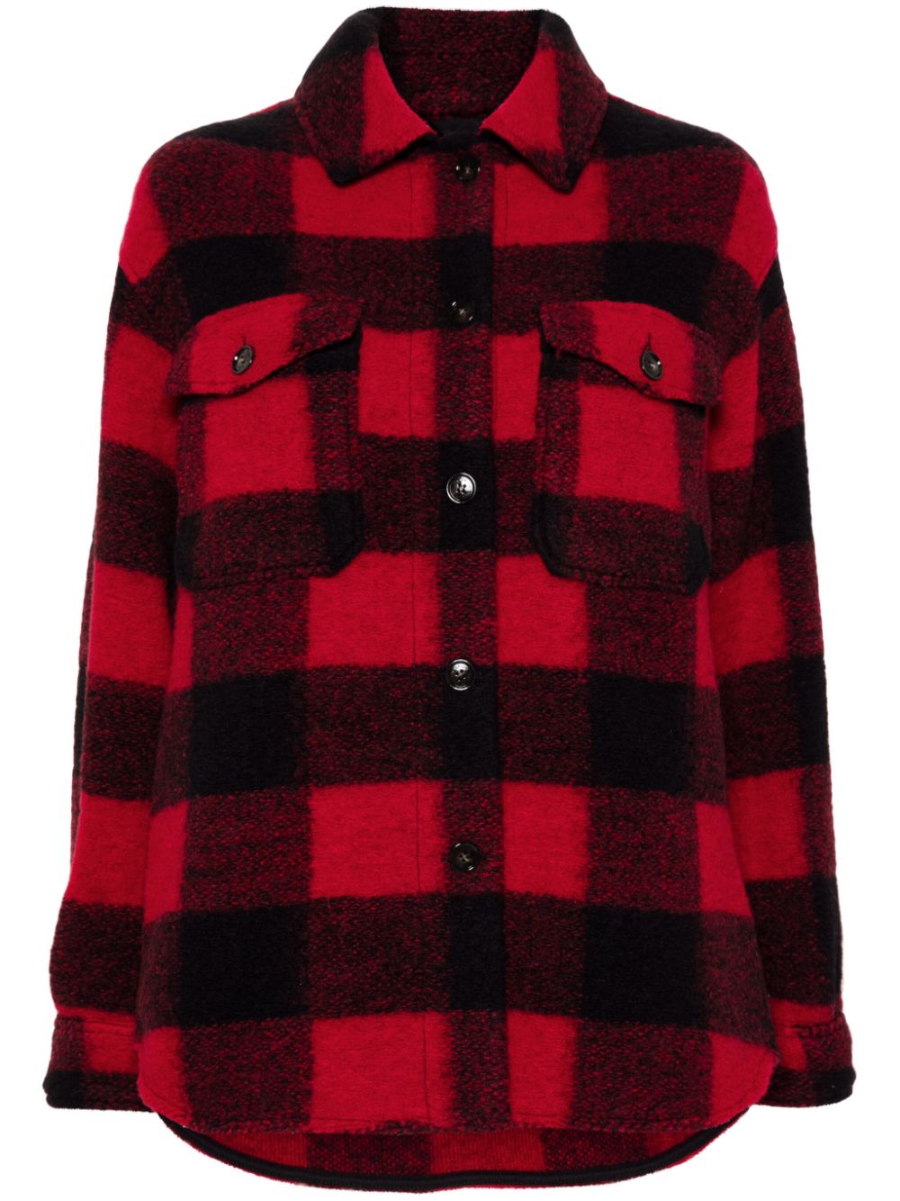 Woolrich WOOLRICH- Check Motif Wool Blend Overshirt