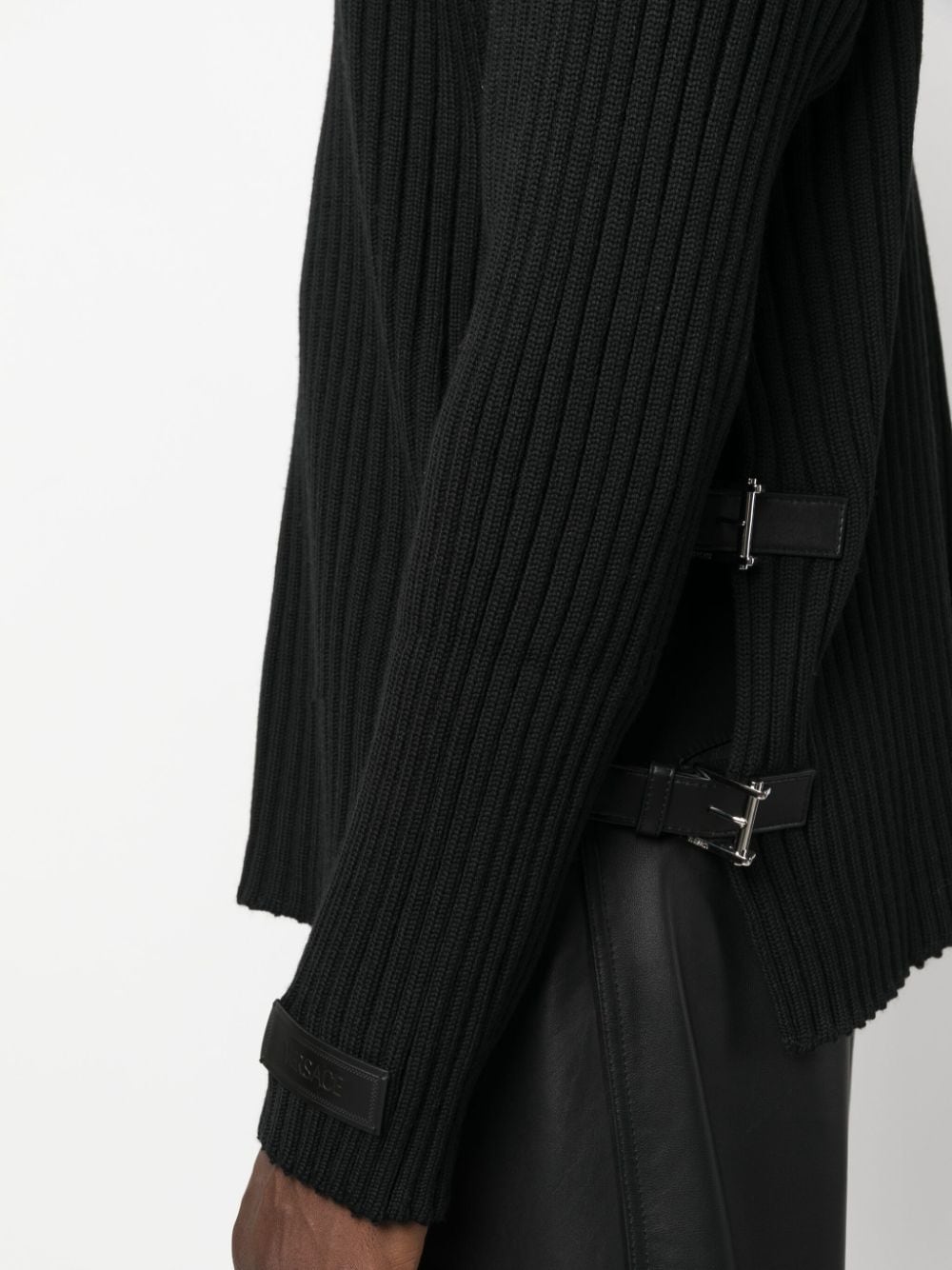 Versace VERSACE- Buckles Detail Wool Sweater