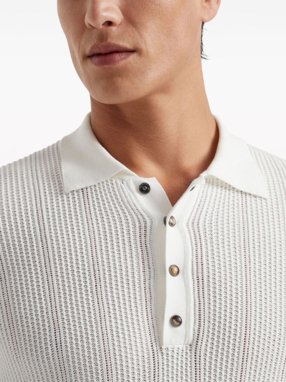 Brunello Cucinelli BRUNELLO CUCINELLI- Cotton Knitted Polo