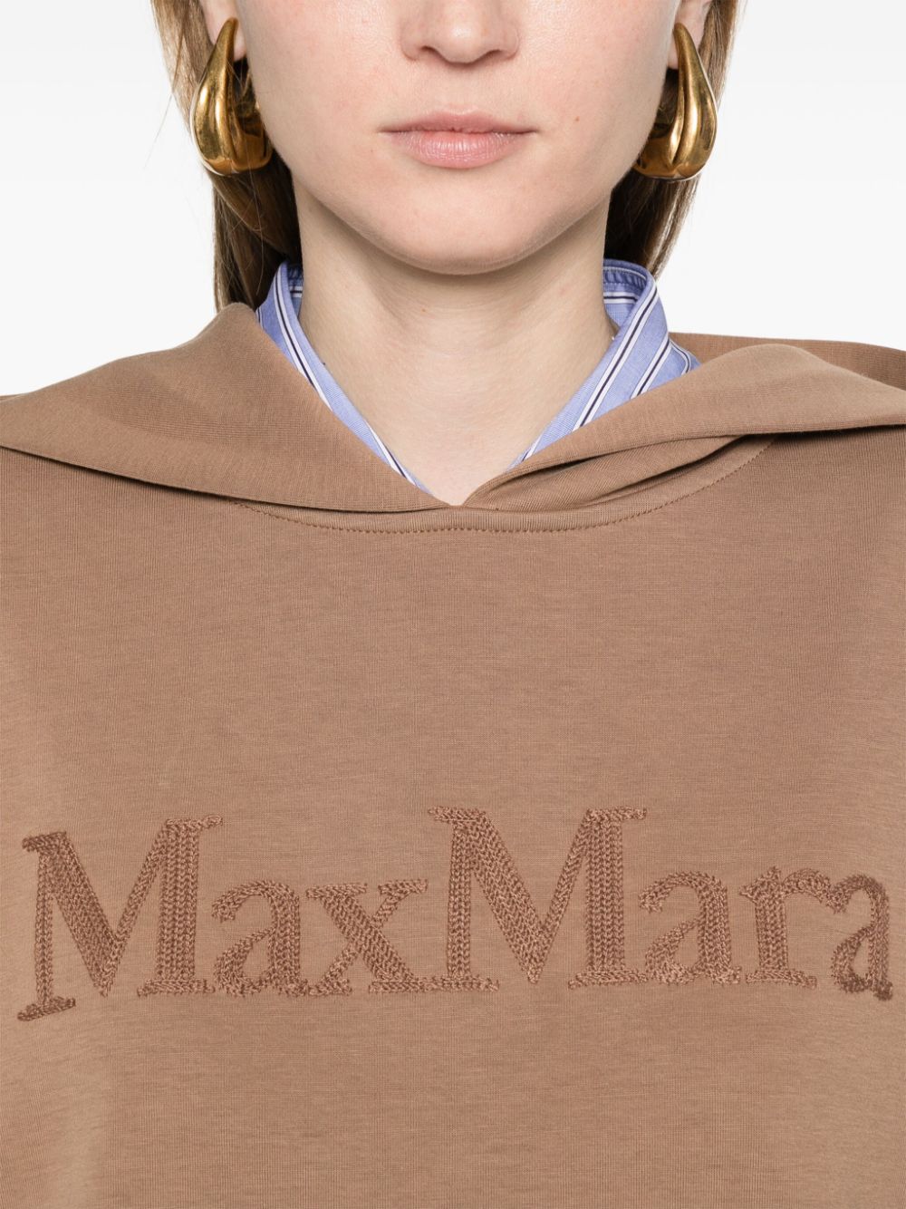  'S MAX MARA- Logo Cotton Hoodie