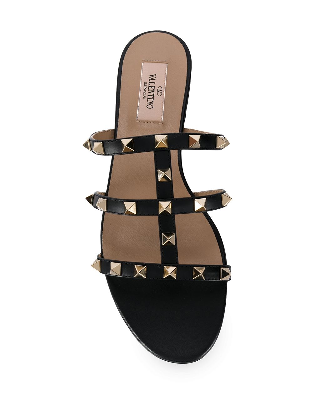 VALENTINO GARAVANI VALENTINO GARAVANI- Rockstud Leather Flat Sandals