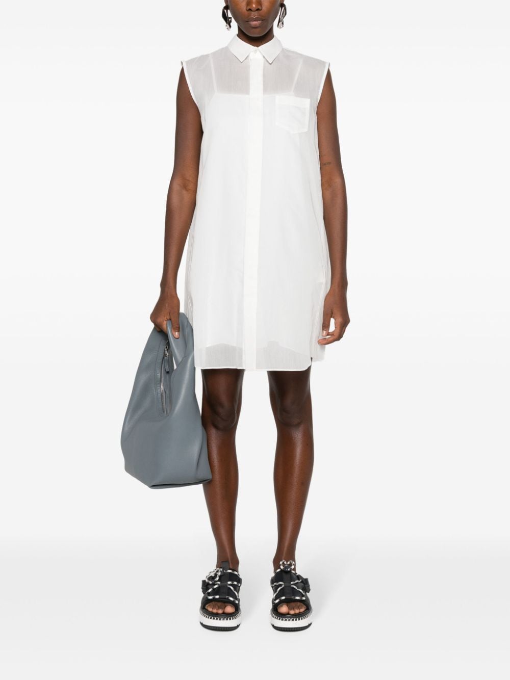 Sacai SACAI- Cotton Blend Chemisier Dress