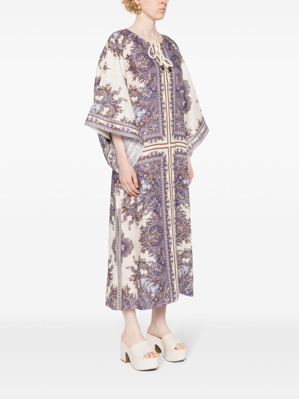 Zimmermann ZIMMERMANN- Paisley Print Linen Midi Dress