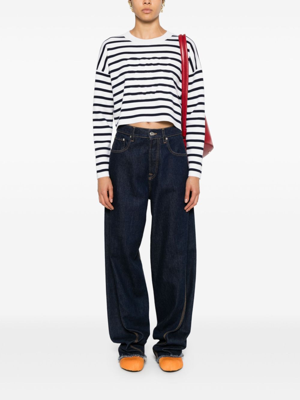 Loewe LOEWE- Anagram Striped Wool Sweater