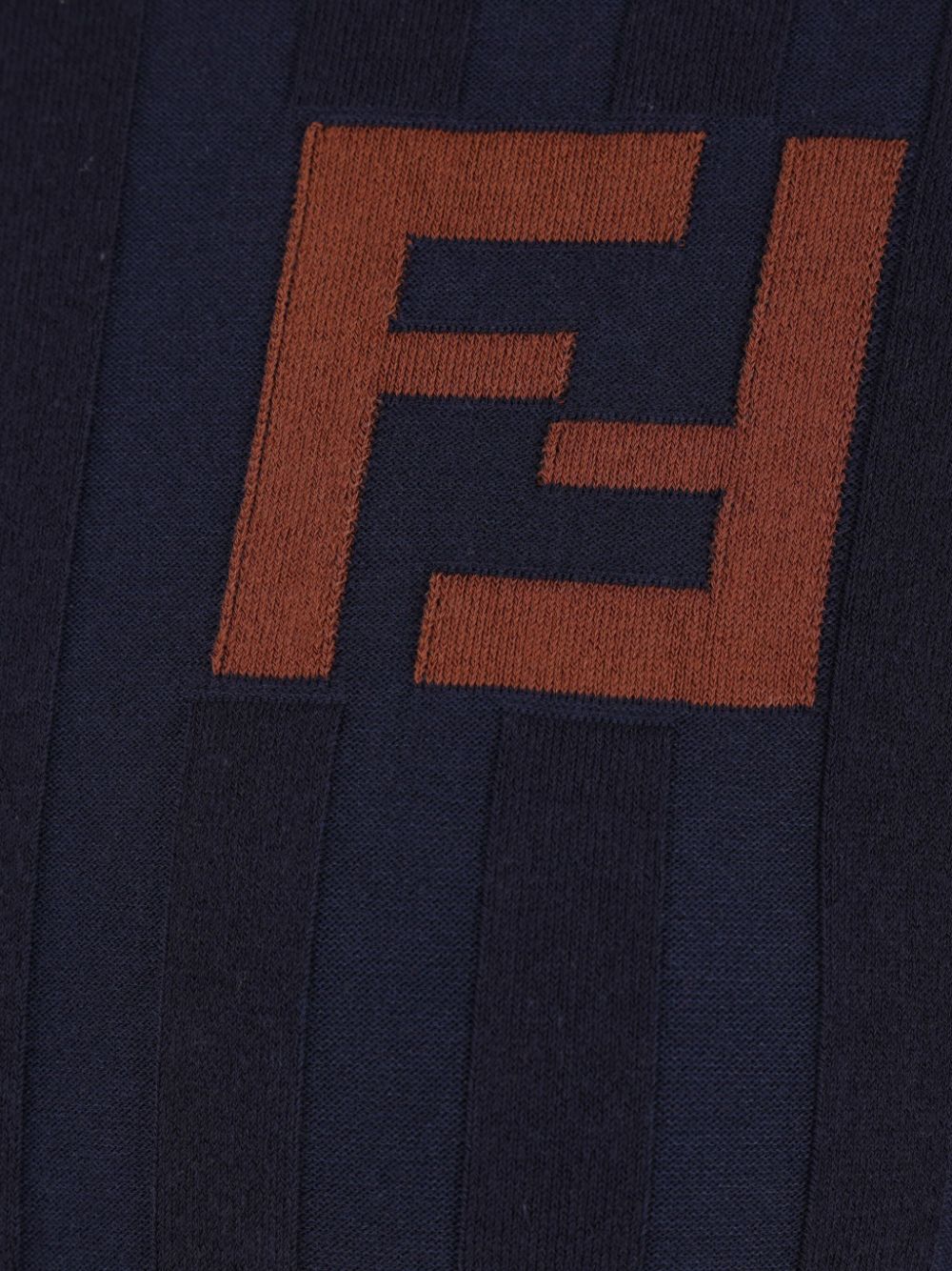 FENDI FENDI- Logo Ribbed Cotton Dress