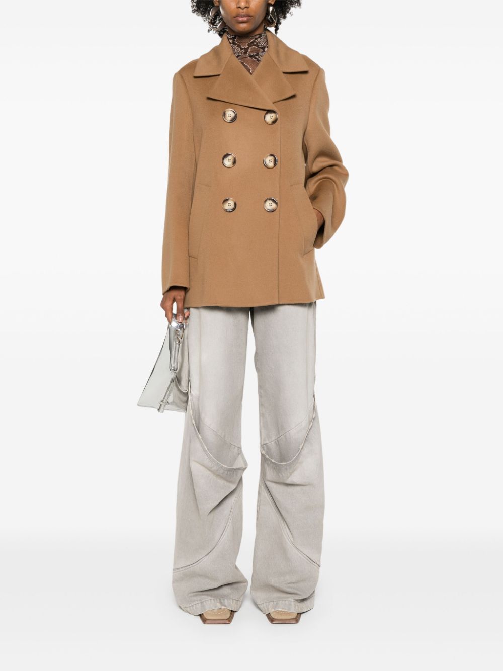 Sportmax SPORTMAX- Wool Double-breasted Coat