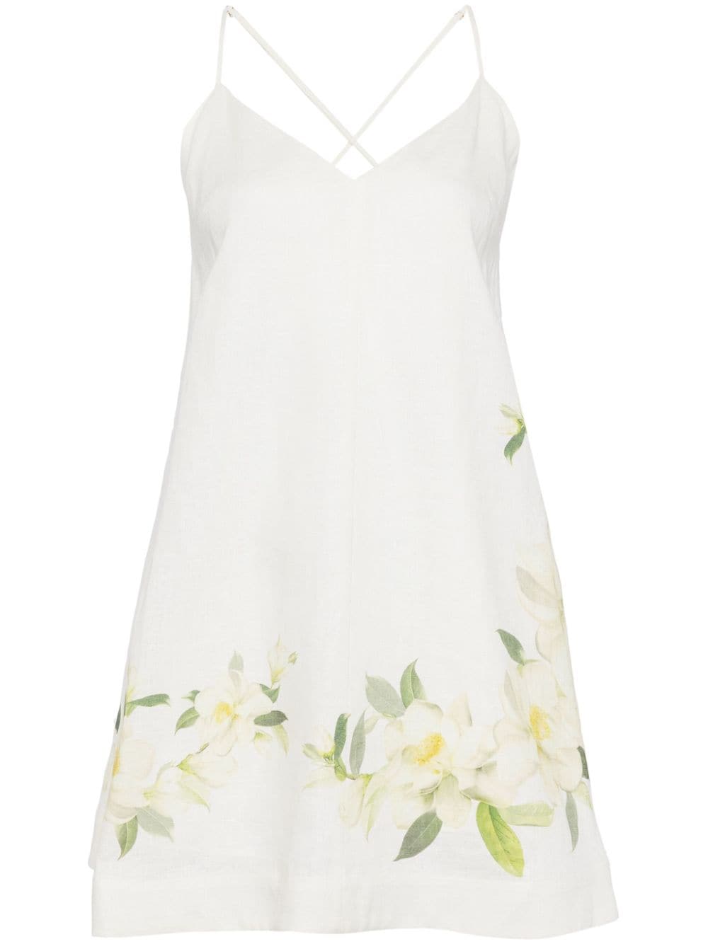 Zimmermann ZIMMERMANN- Floral Print Linen Mini Dress