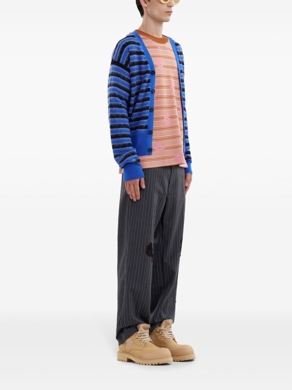 Marni MARNI- Cardigan With Striped Print