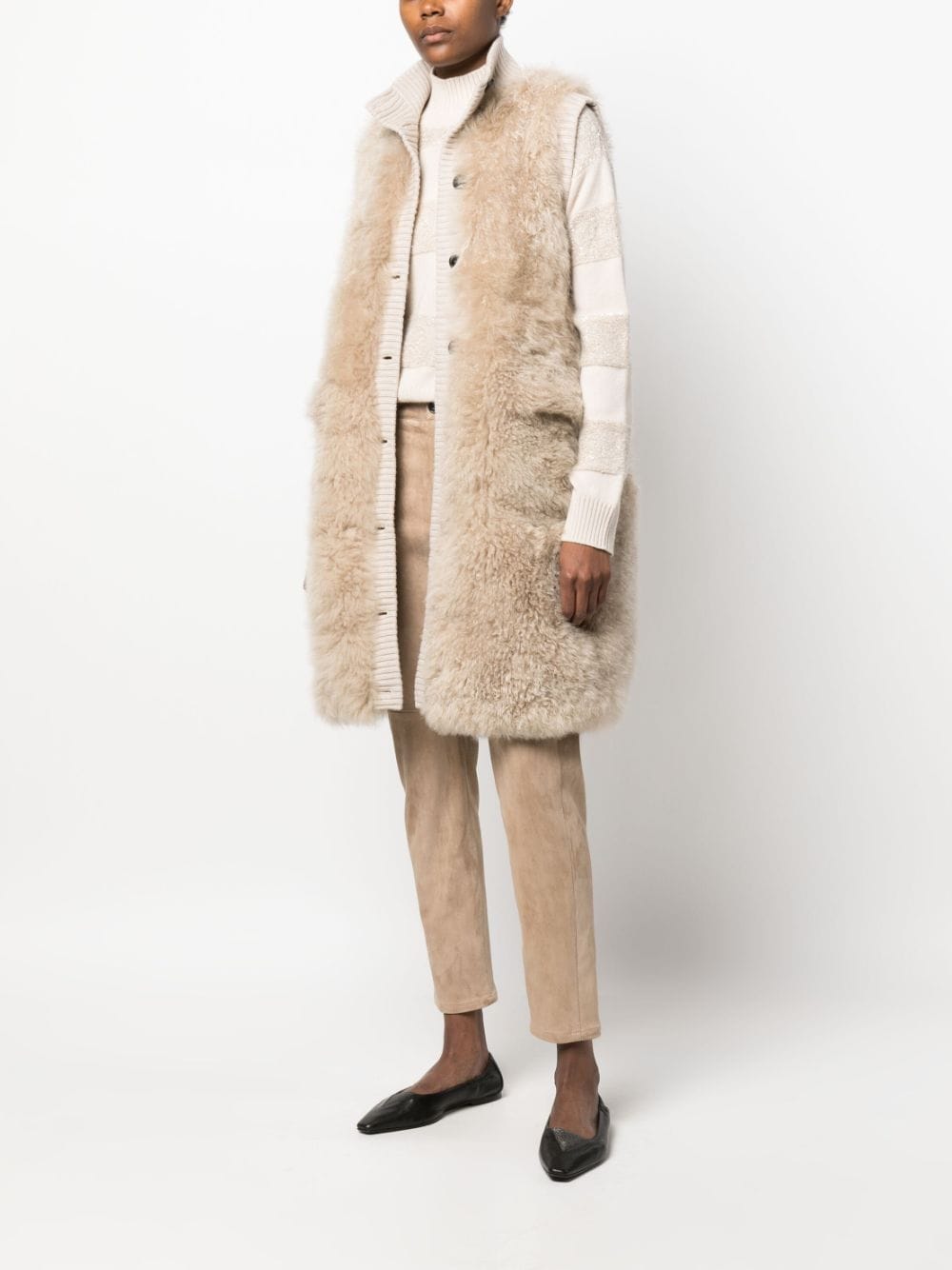 Brunello Cucinelli BRUNELLO CUCINELLI- Fur Long Vest