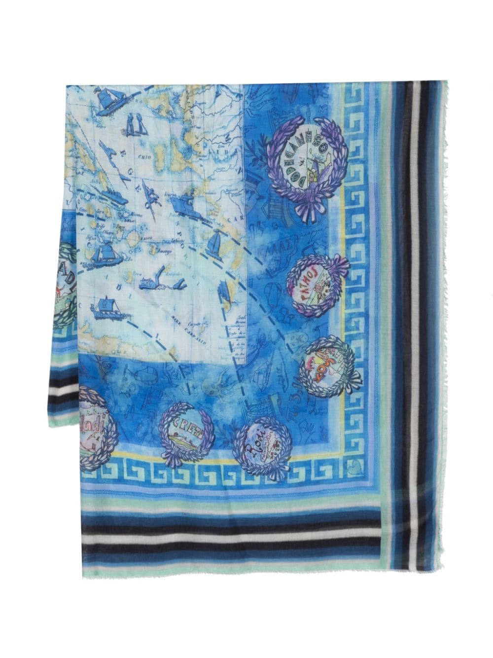 Faliero Sarti FALIERO SARTI- Isole Greche Modal And Silk Blend Stole