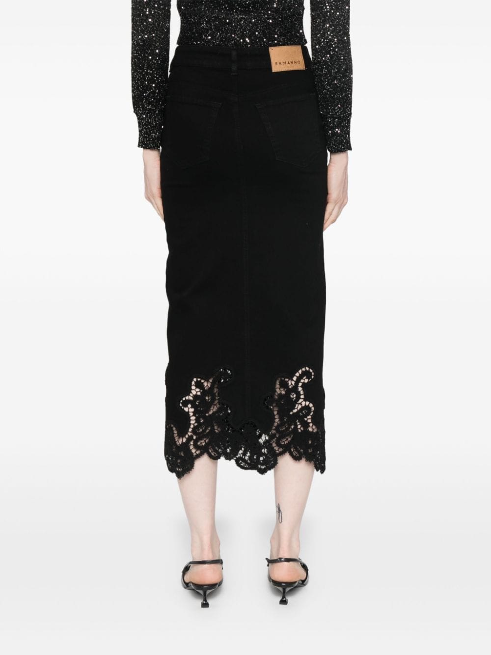 Ermanno ERMANNO- Lace Midi Skirt