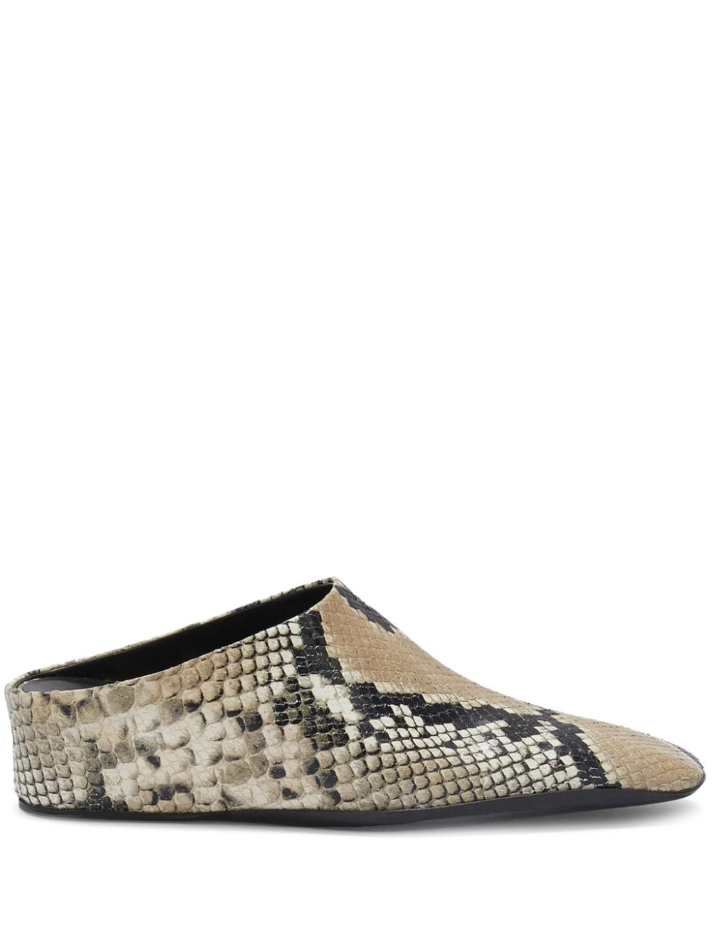 Jil Sander JIL SANDER- Leather Mule With Python Print