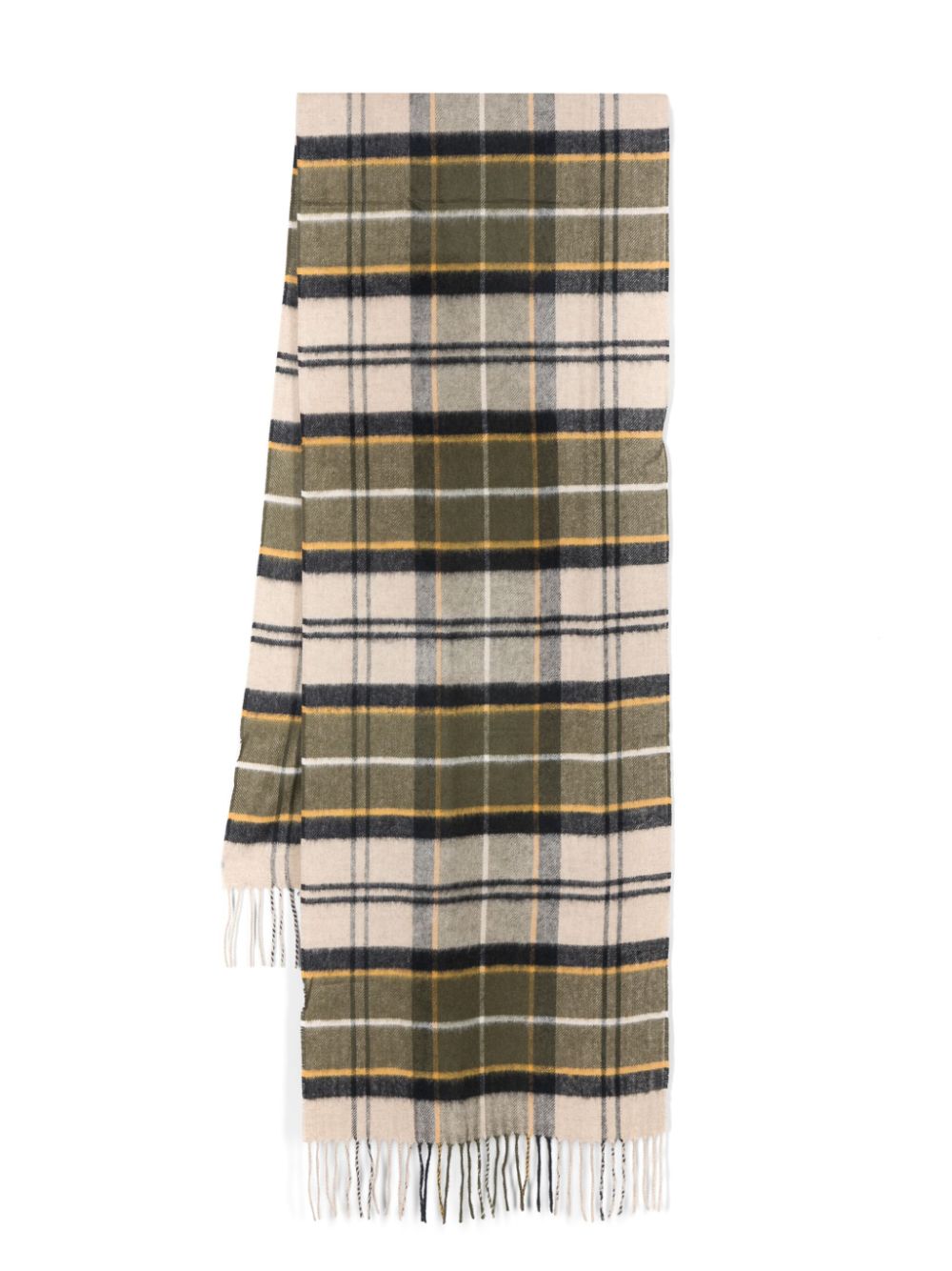 Barbour BARBOUR- Wool Scarf With Tartan Motif