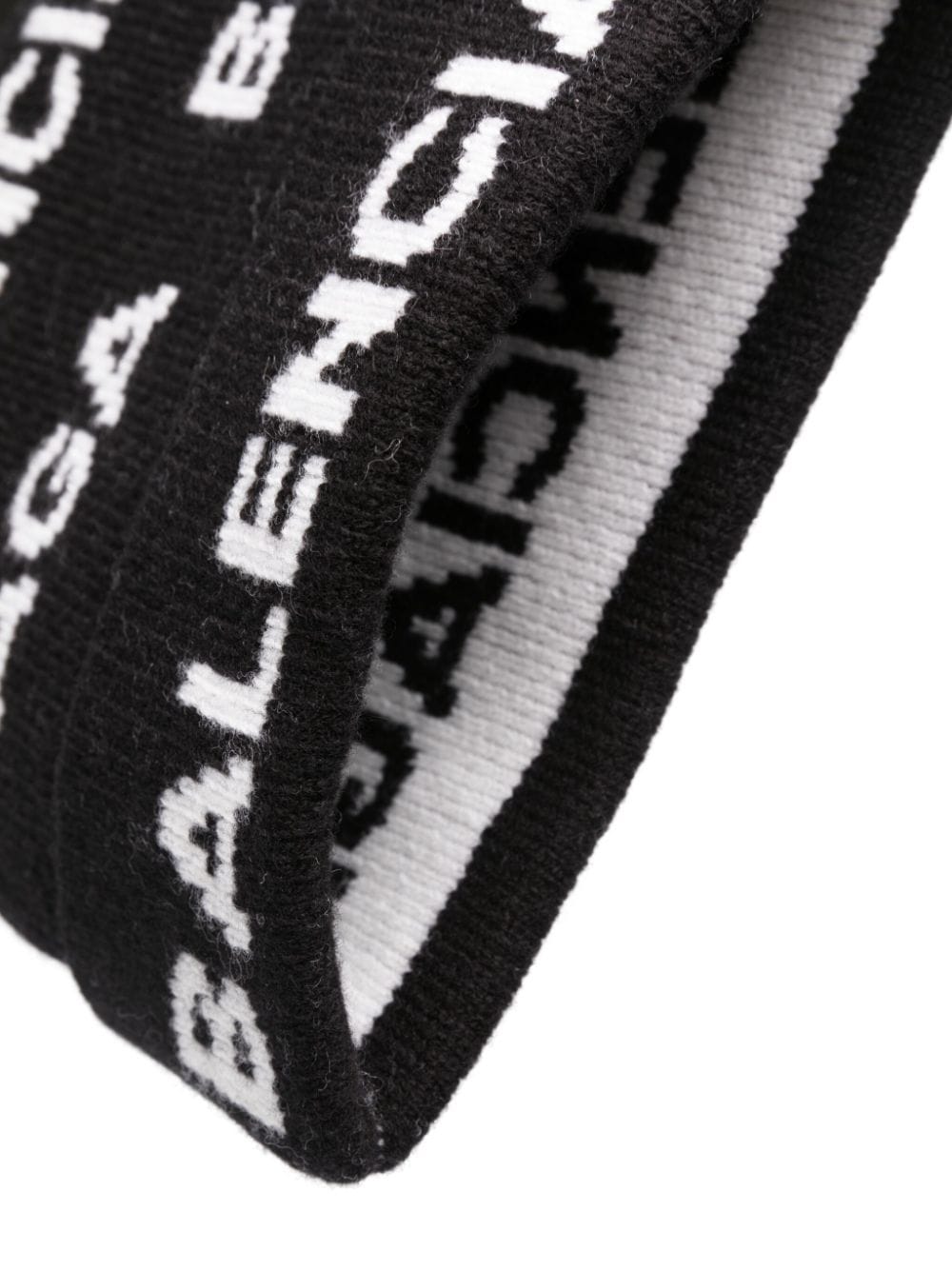 Balenciaga BALENCIAGA- Bal Horizontal Allover Wool Beanie