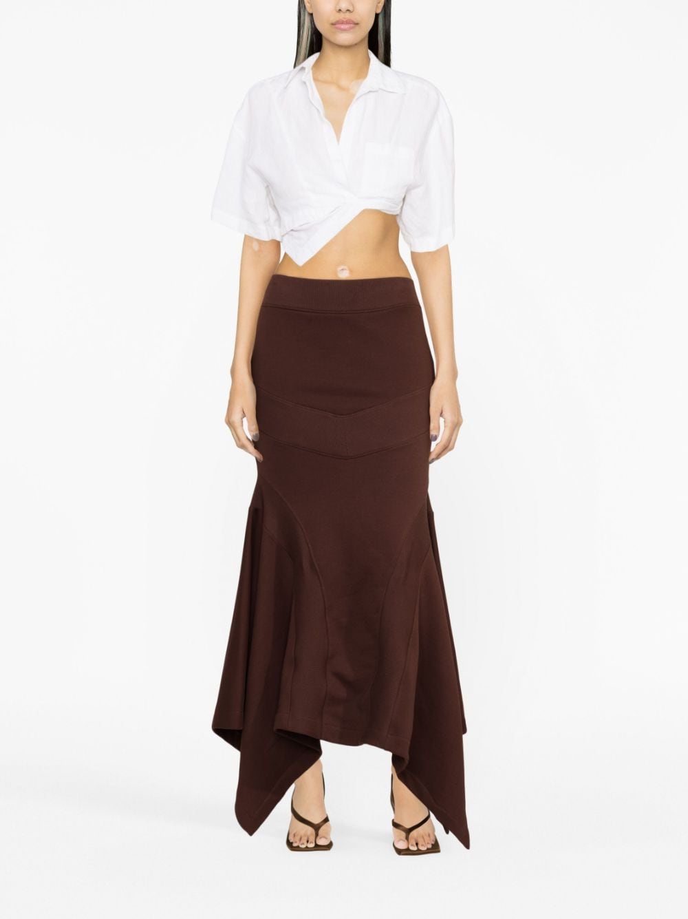 The Attico THE ATTICO- Fleece Midi Skirt