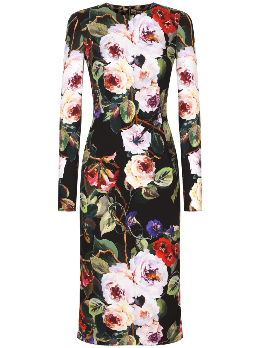 Dolce & Gabbana DOLCE & GABBANA- Printed Silk Midi Dress