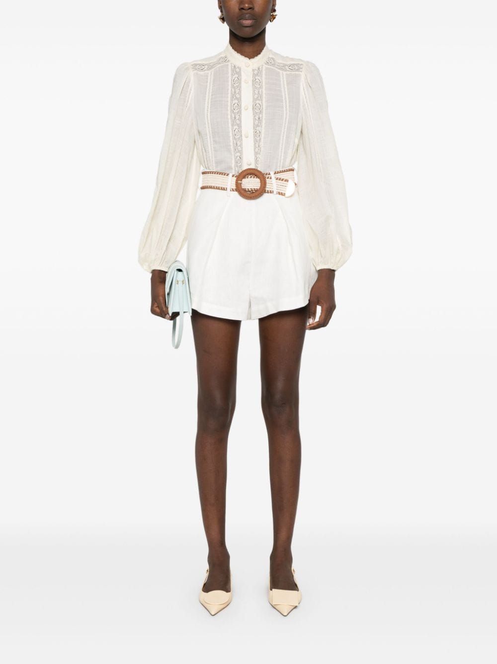 Zimmermann ZIMMERMANN- Lace Trim Detail Shirt