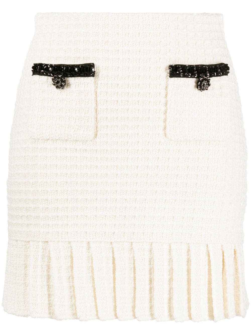  SELF PORTRAIT- Structured Knit Mini Skirt