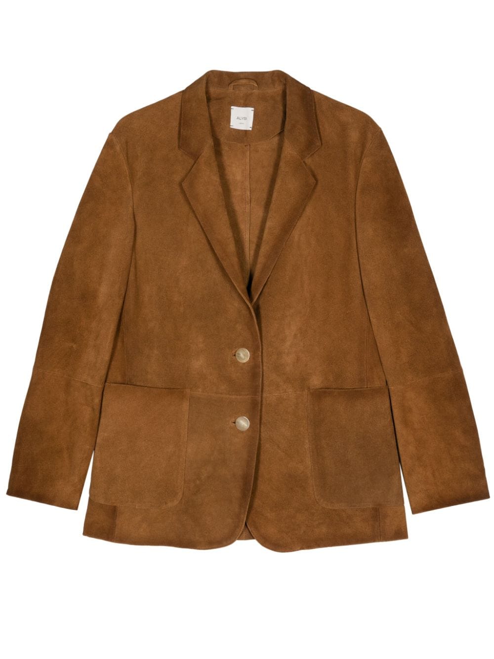 Alysi ALYSI- Suede Leather Single-breasted Blazer