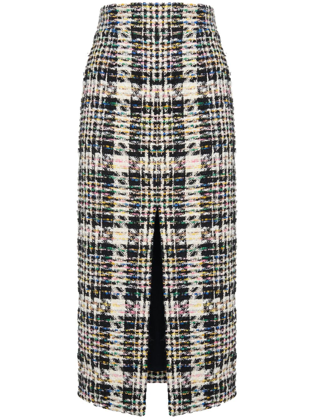 Alexander McQueen ALEXANDER MCQUEEN- Checked Tweed Midi Skirt