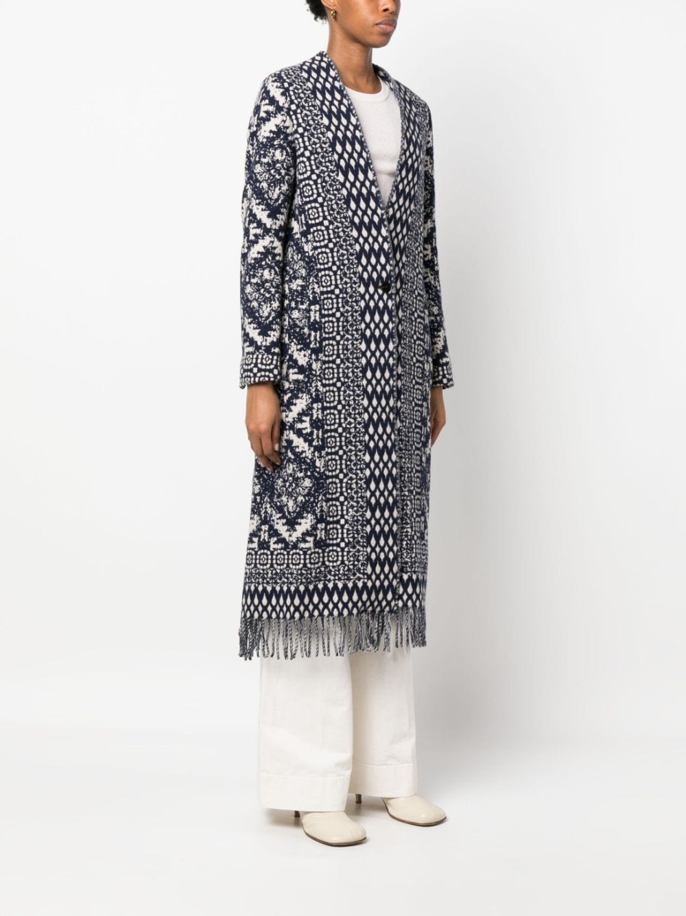 Forte Forte FORTE FORTE- Jacquard Wool Blend Coat