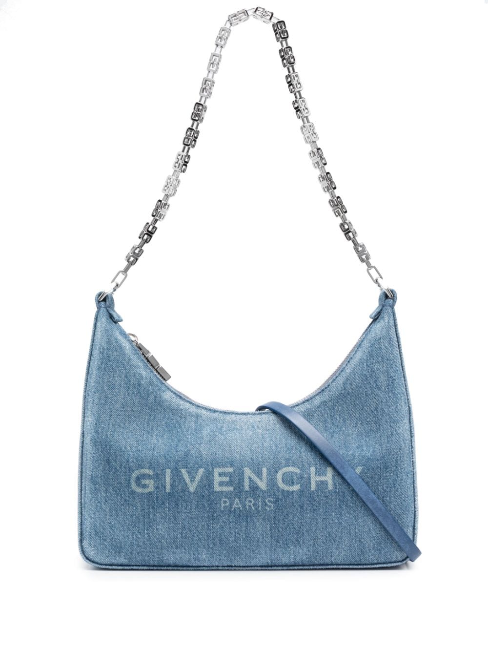 Givenchy GIVENCHY- Moon Cut Out Small Denim Shoulder Bag