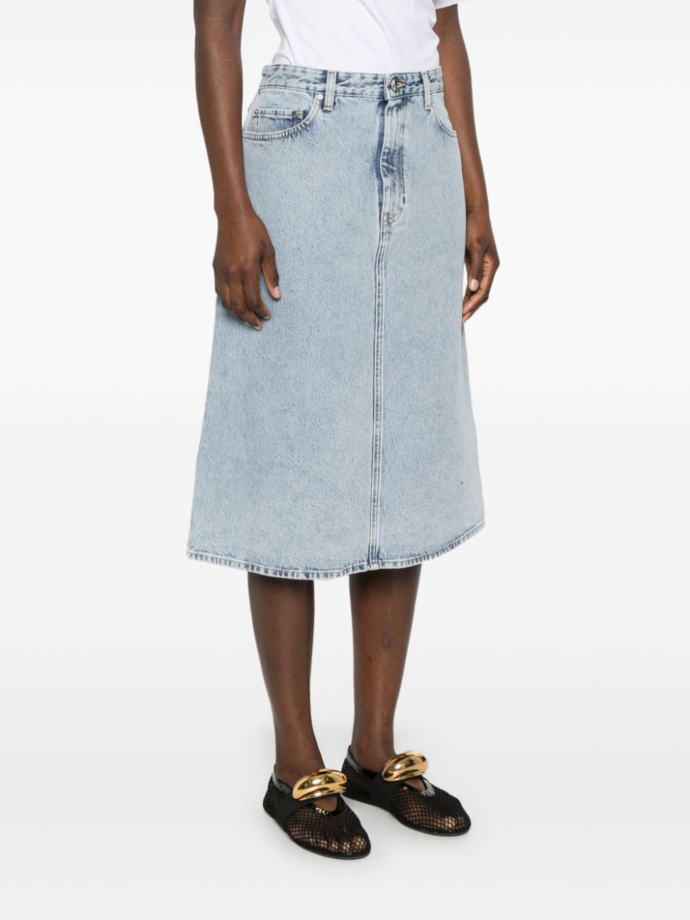 Toteme TOTEME- Organi Cotton Denim Midi Skirt