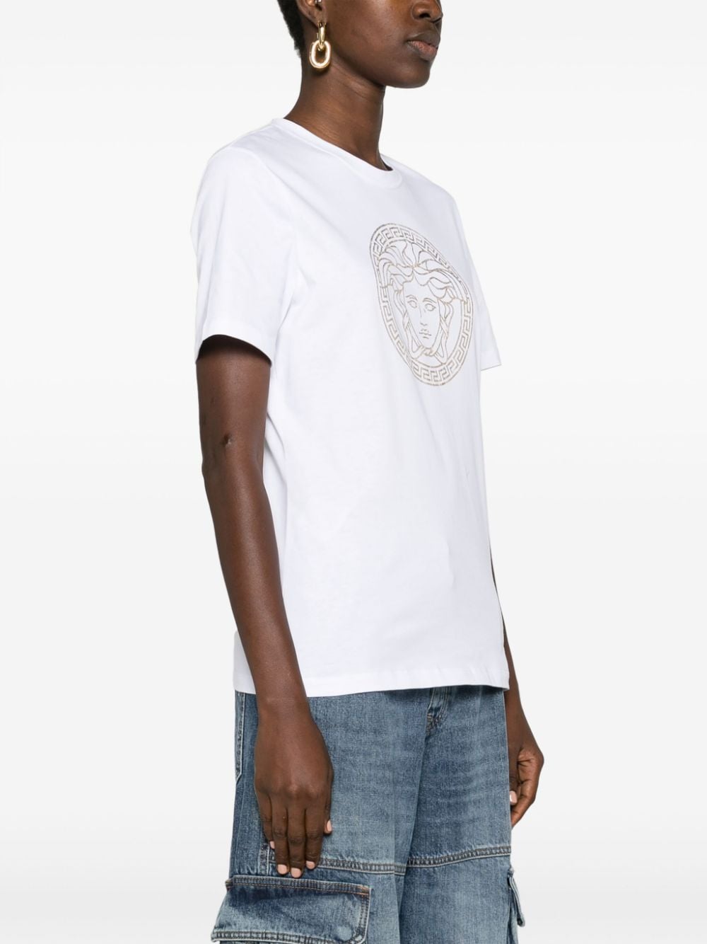 Versace VERSACE- Logo Cotton T-shirt