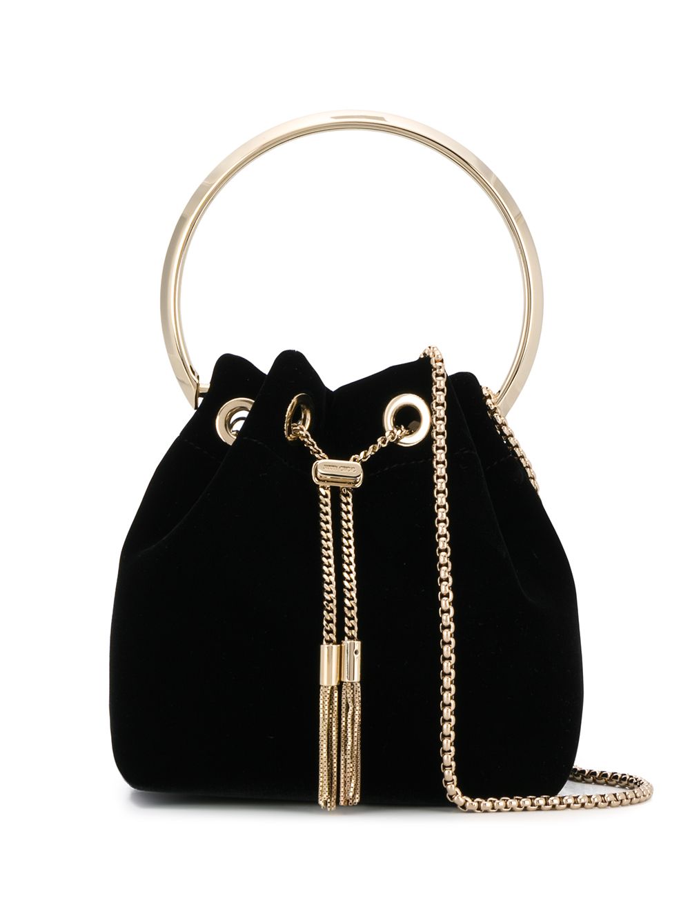 Jimmy Choo JIMMY CHOO- Bon Bon Velvet Bucket Bag