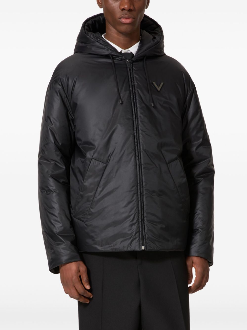 Valentino VALENTINO- Vlogo Nylon Down Jacket