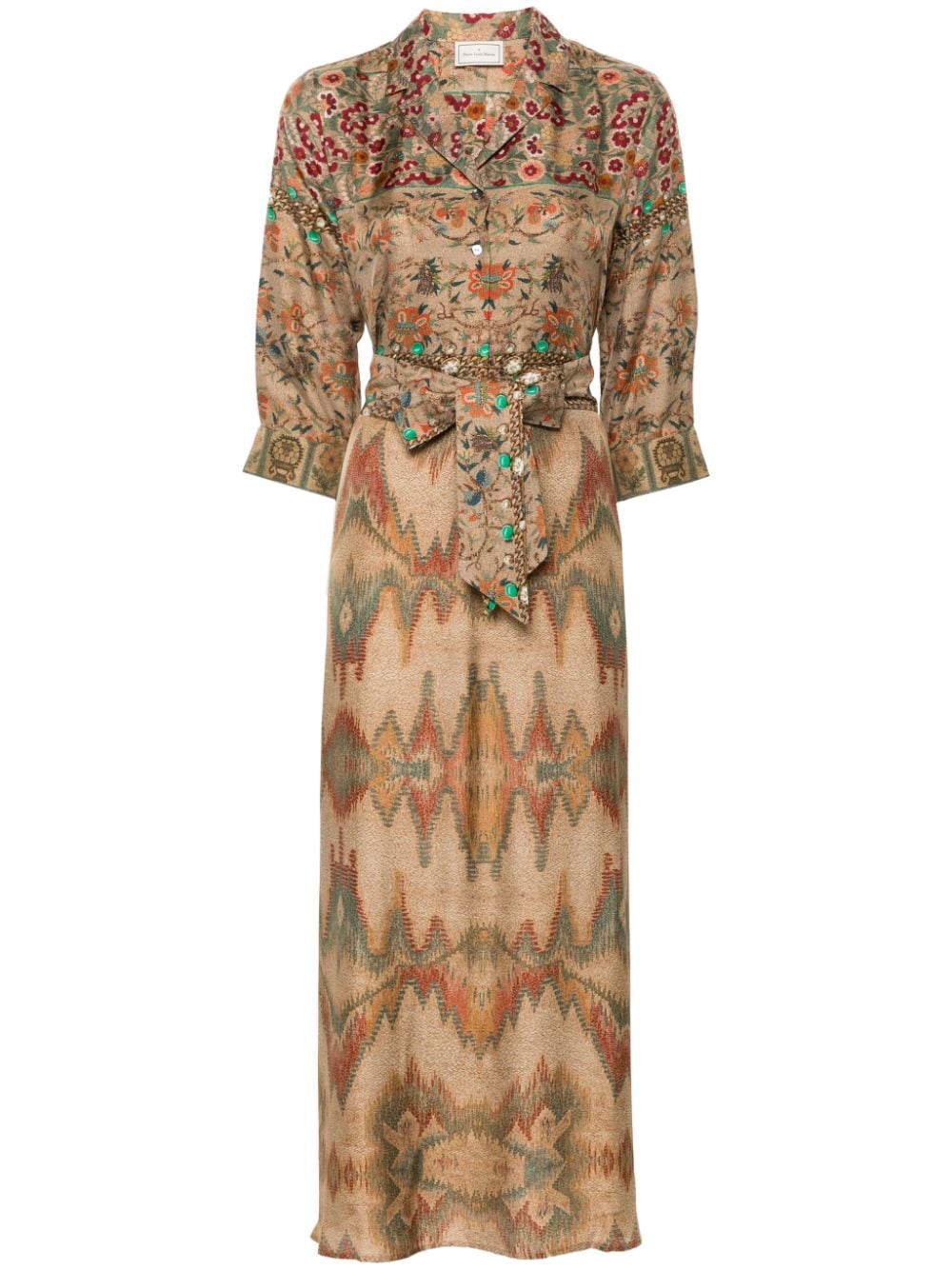 Pierre-Louis Mascia PIERRE-LOUIS MASCIA- Printed Silk Shirt Dress