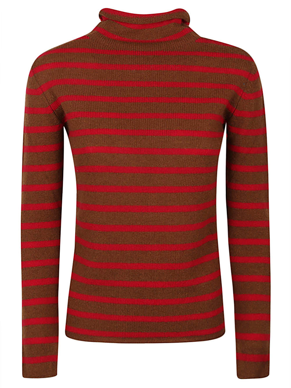 Be You BE YOU- Striped Cashmere Turtleneck Sweater