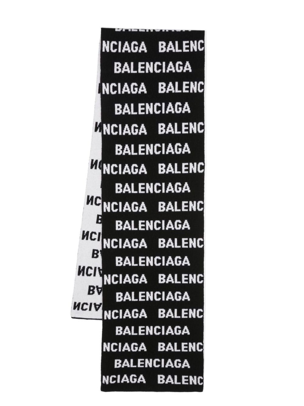 Balenciaga BALENCIAGA- Allover Logo Wool Scarf