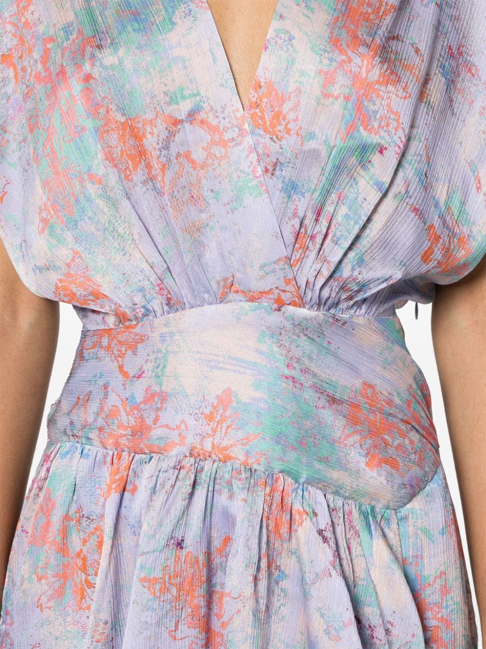 Iro IRO- Floral Print Silk Short Dress