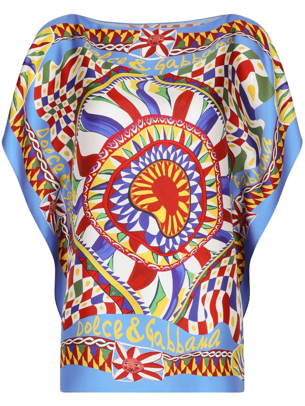 Dolce & Gabbana DOLCE & GABBANA- Majolica Print Silk Blouse