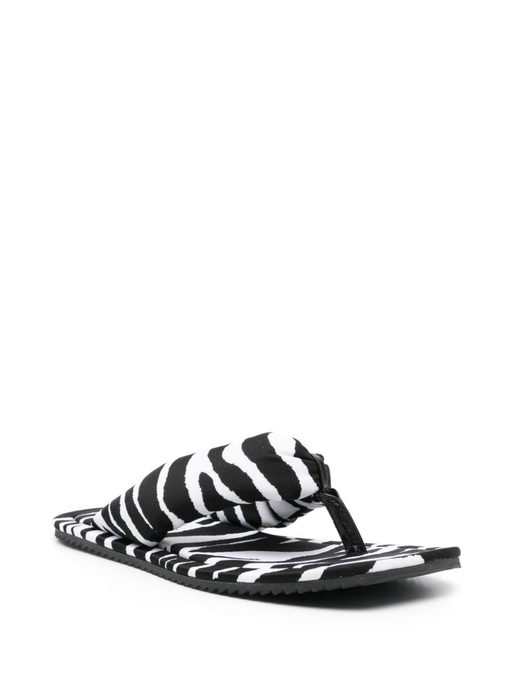 The Attico THE ATTICO- Indie Zebra Print Flat Thongs