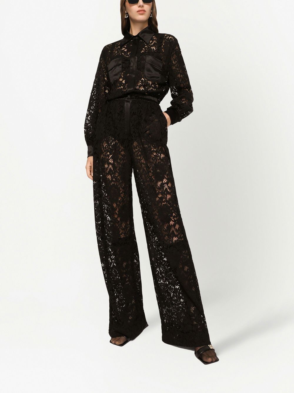 Dolce & Gabbana DOLCE & GABBANA- Lace Long Shirt Jumpsuit